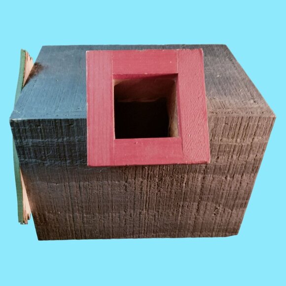 Wood Bird House God Bless America Patriotic Americana Red White Blue USA - Picture 6 of 9